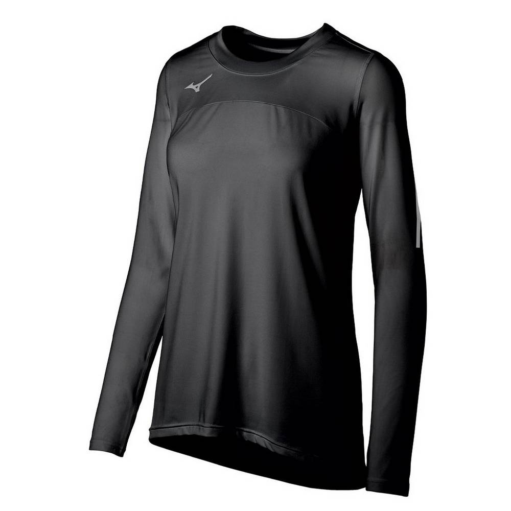 Damske Dresy Mizuno Techno VII Long Sleeve Volejbalove Čierne Vypredaj JNLC91438